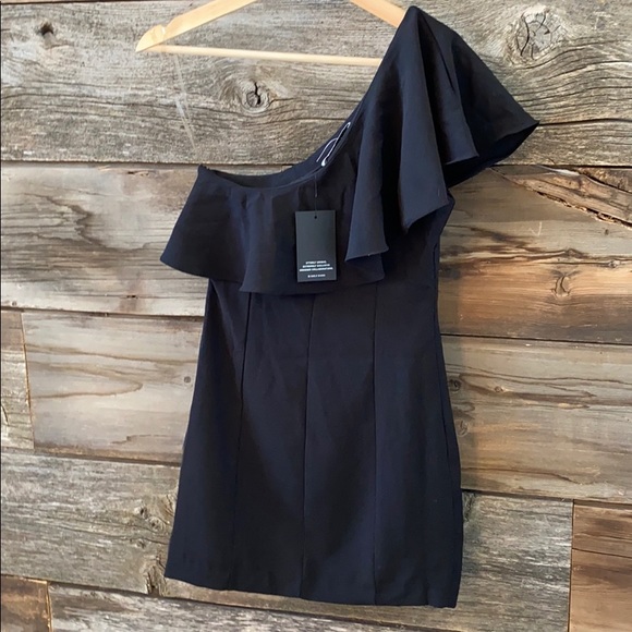 NWT DO+BE 1-shoulder Ruffle Dress - Picture 2 of 6
